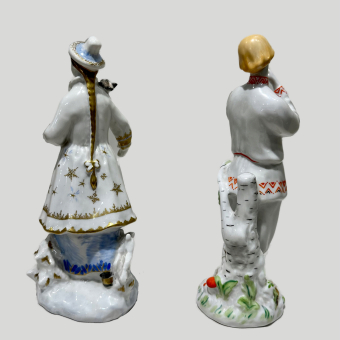 Скульптурная пара «Снегурочка» и «Лель», СССР, ЛФЗ, 1950-е – 1960-е гг., С.Б. Велихова. 